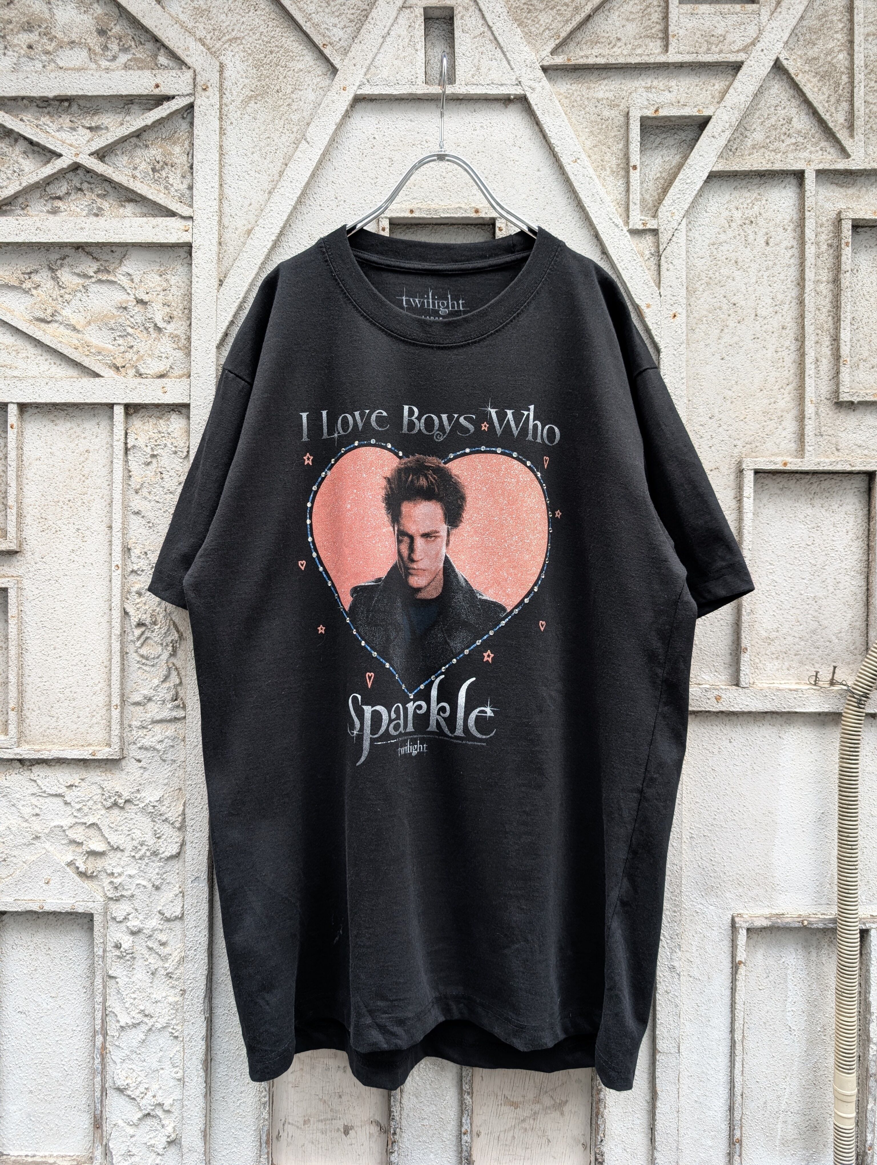 "深緑" REMAKE rhinestone tee / TWILIGHT