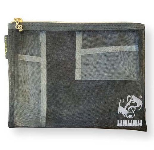 3ポケット　メッシュケース　ト音記号チャーム付