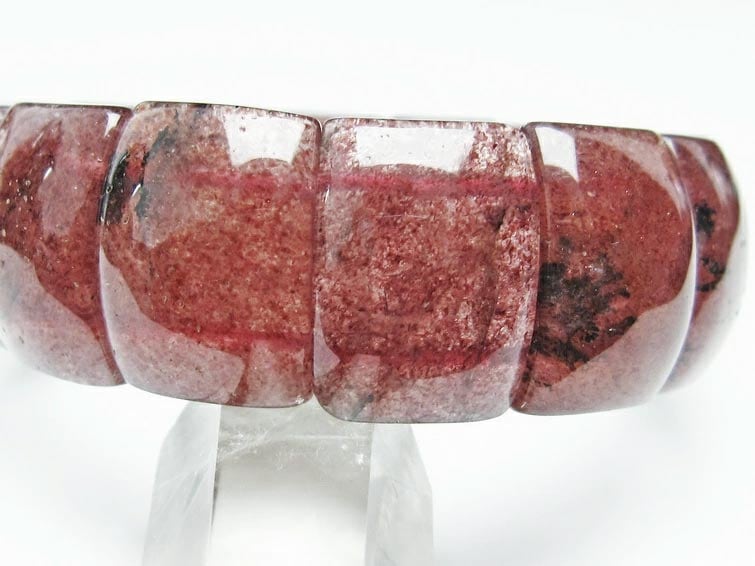 ストロベリークォーツ バングル 苺水晶 一点物 メール便可 [M便 1/10