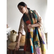 リサイクルサリーのカンタショール　パッチワーク小10　インドの手仕事布　Mulaセレクト