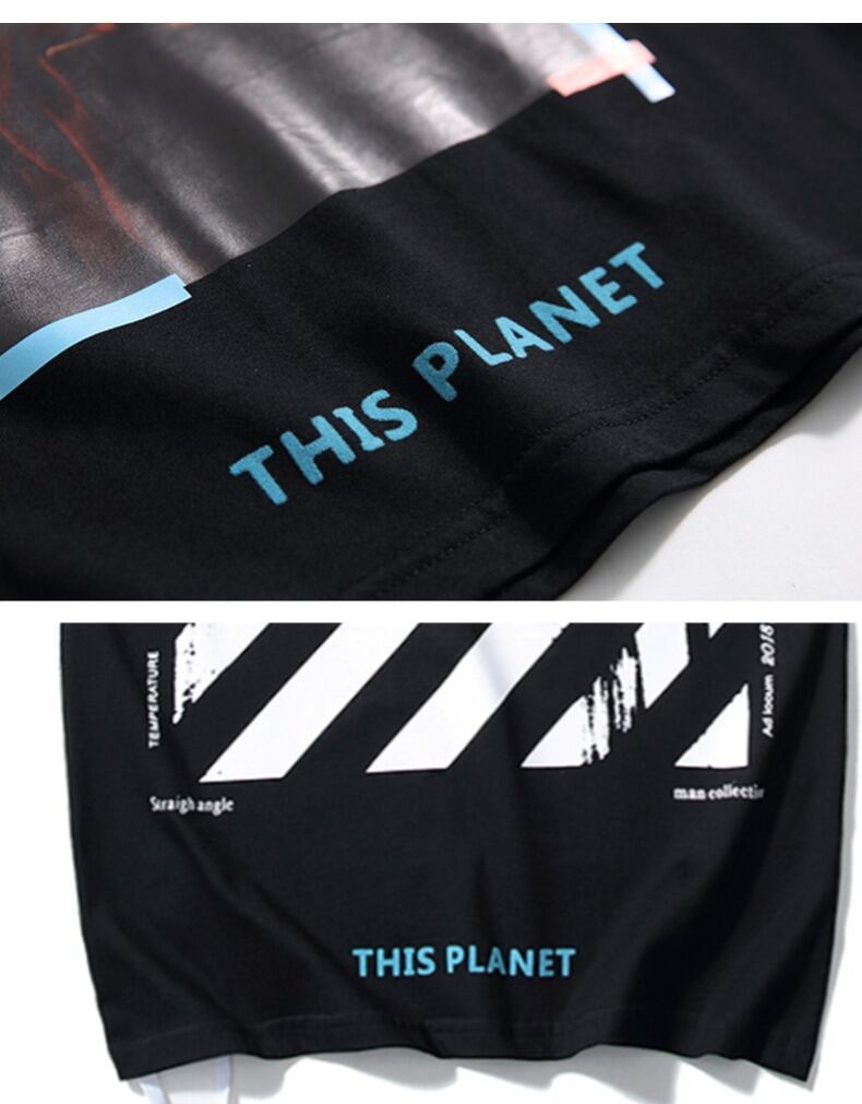 全2色 Tシャツ カットソー プリント カジュアル ストリート 