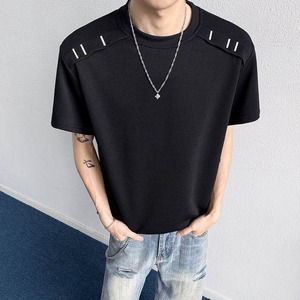 Retro embroidered short-sleeved round neck t-shirt(MT1512)