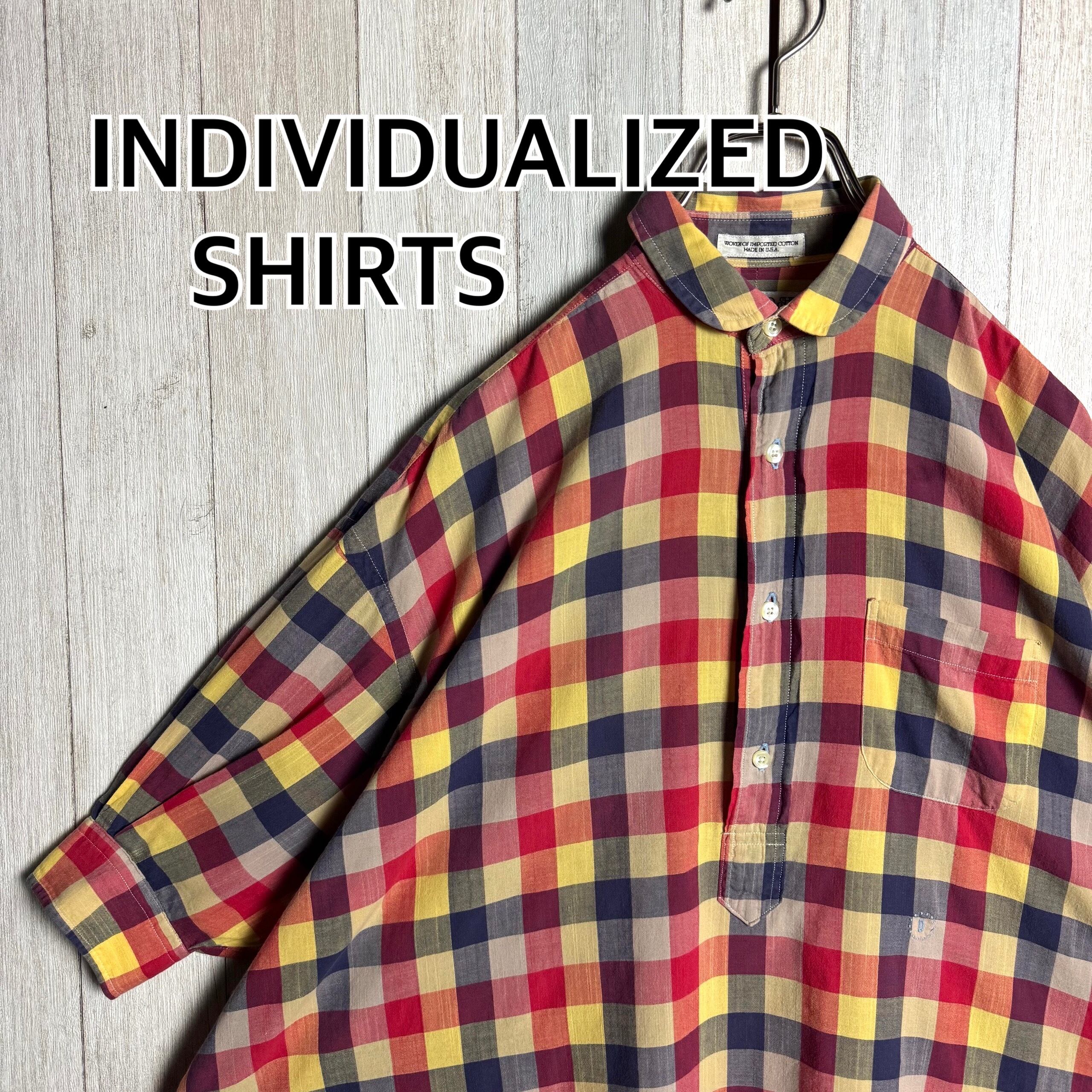 USA製 INDIVIDUALIZED SHIRTS ボックスカット ストライプ シャツ 