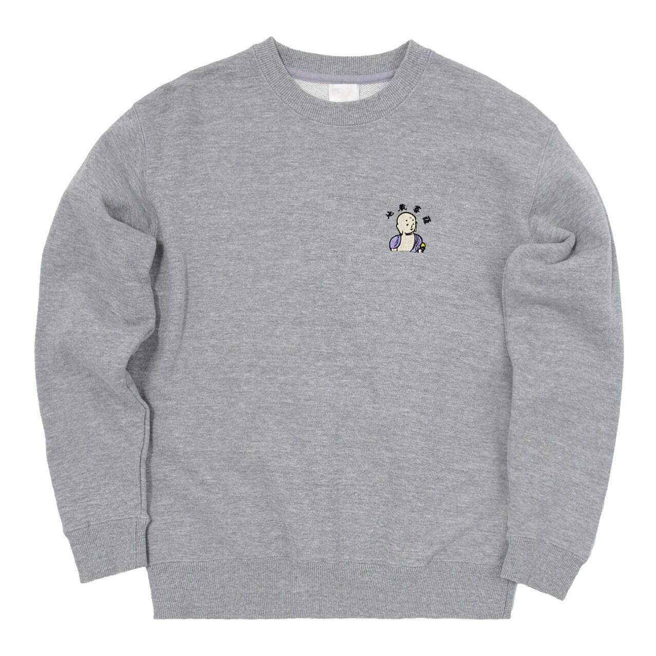 地蔵菩薩 仏像 トレーナー (刺繍) ヘザーグレー 10.0oz