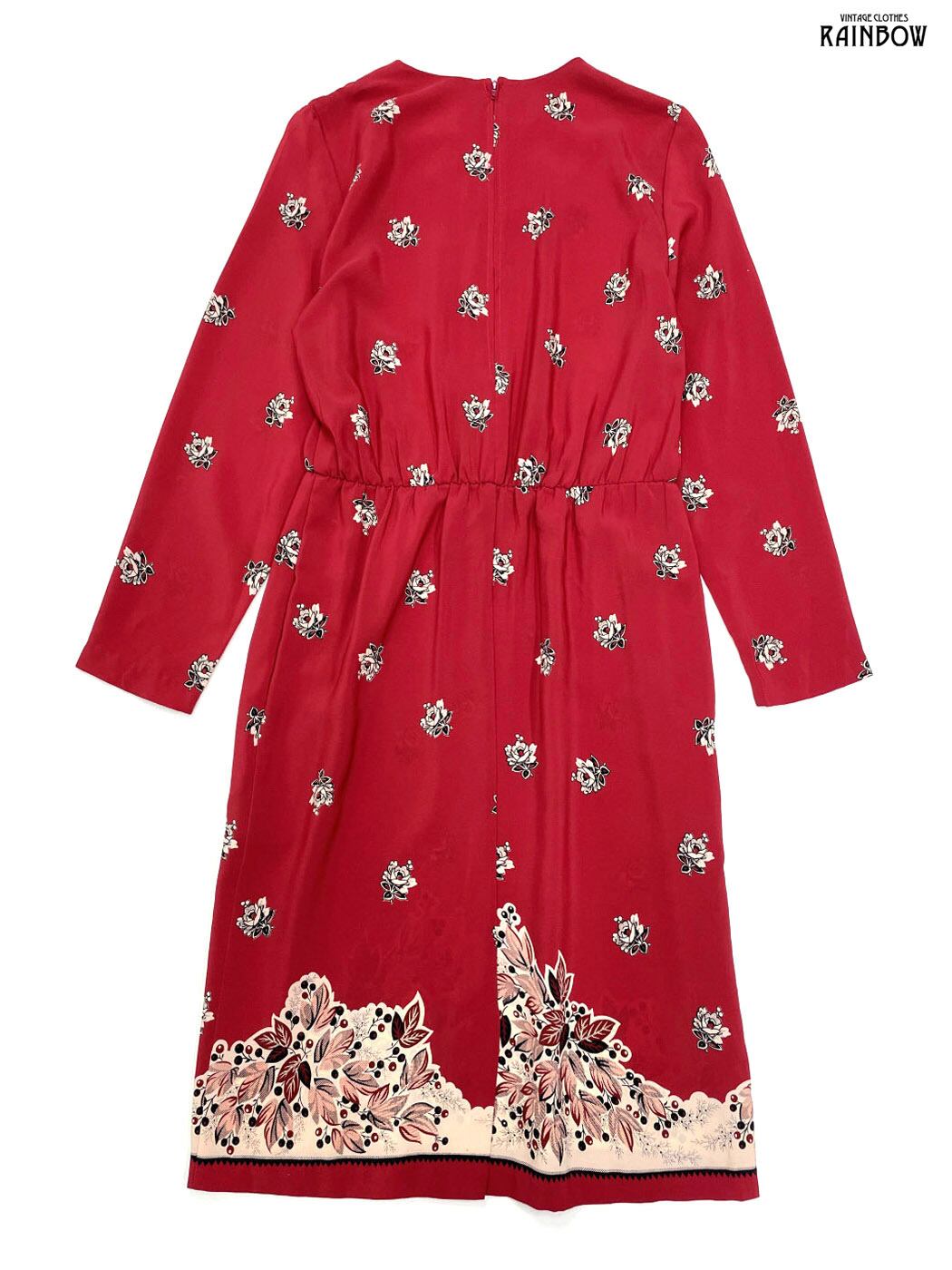 古着 Bedford Fair アメリカ製 花柄 ロング丈 長袖 ワンピース 古着 Bedford Fair アメリカ製 花柄 ロング丈 長袖 ワンピース
