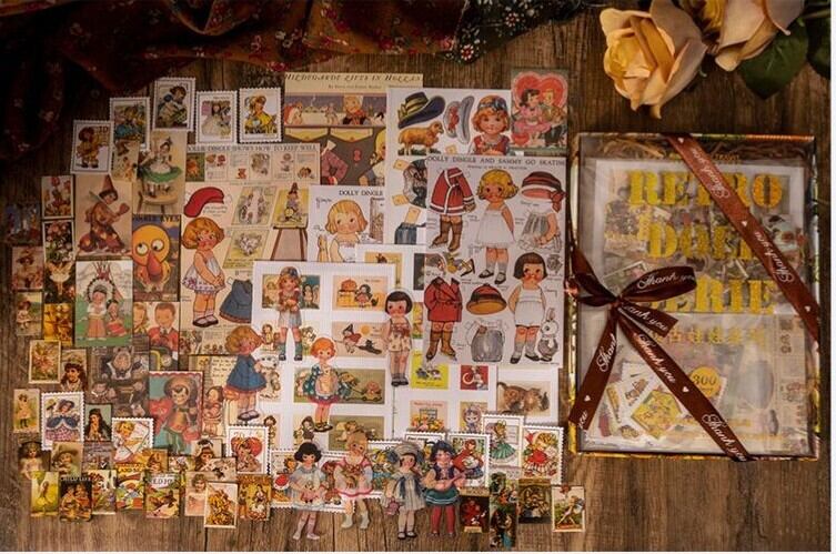 ビンテージ系シール レトロドールシリーズ 1種類 リパック品 海外製