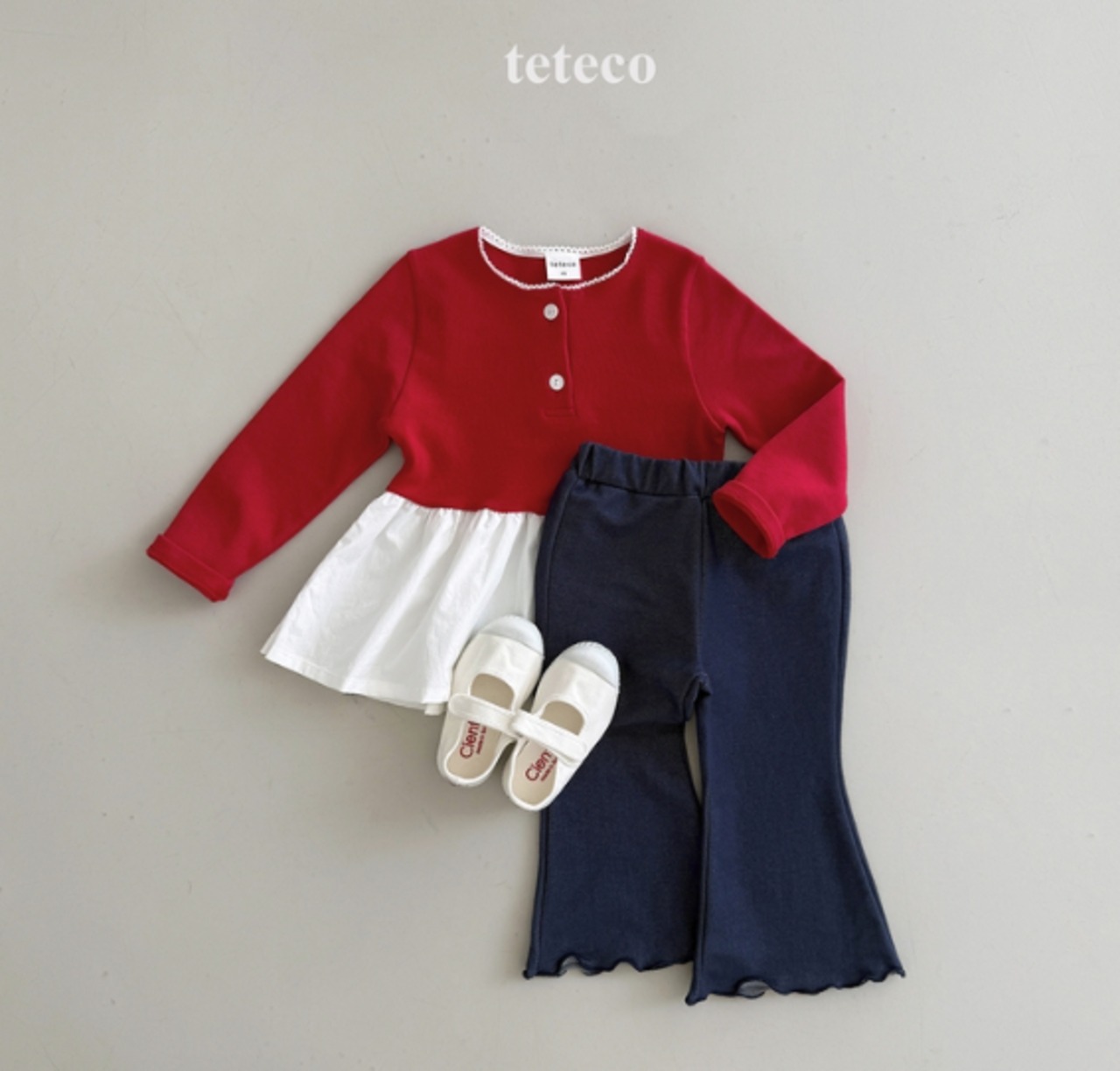 【取寄】tetecos デニムフライヤーパンツ|秋服|韓国子供服| 26/AT