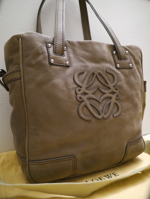 美品◆LOEWE ロエベ BOLSO ボルソ アナグラム A4対応 ビジネス可 ヌバックレザー 2way トート バッグ ◆ 使い勝手の良い2way仕様万能モデル