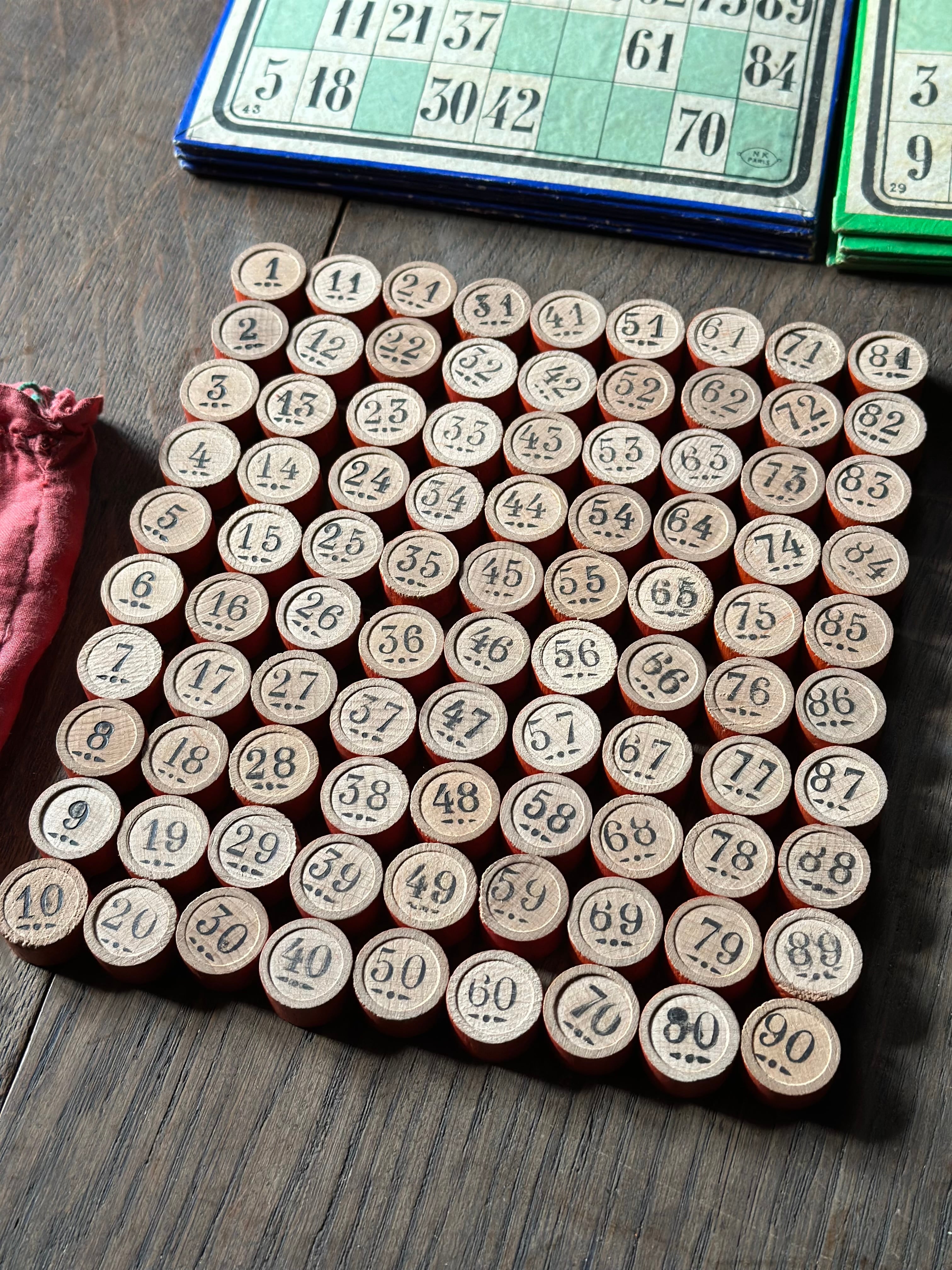 アンティーク　フランス　LOTO ビンゴ French Antique Loto Game - Original Box, Loto Cards and Numbers - Etsy