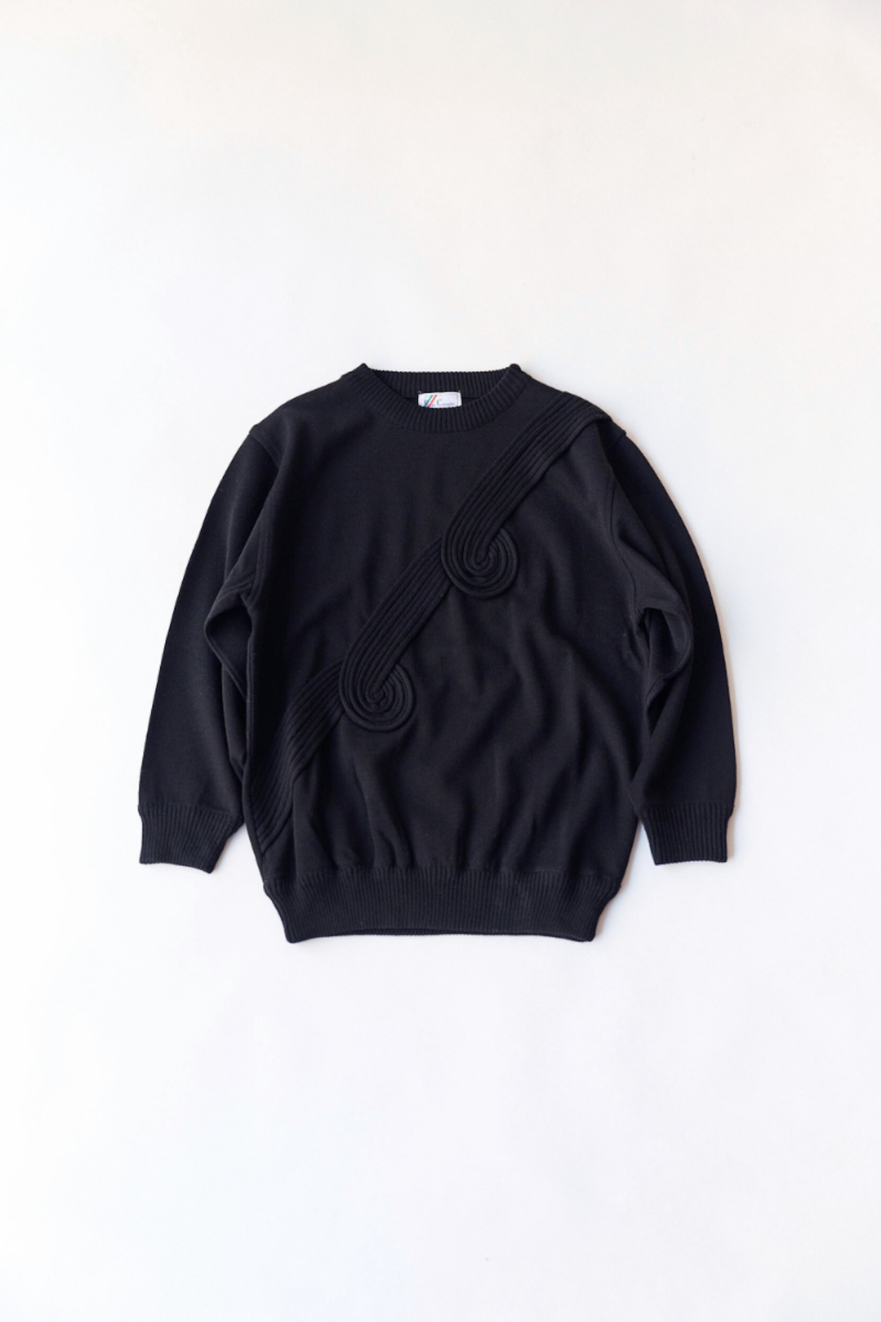 Swirl black sweater