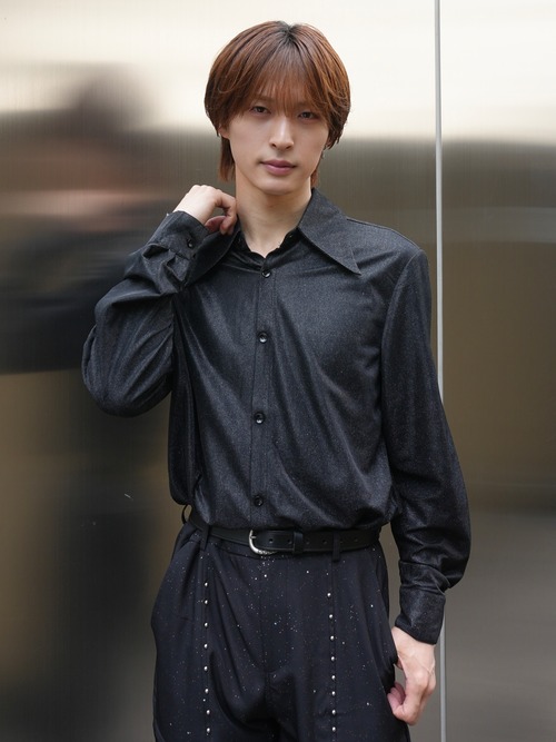 【ALUDE SELECT】minute lame shirt