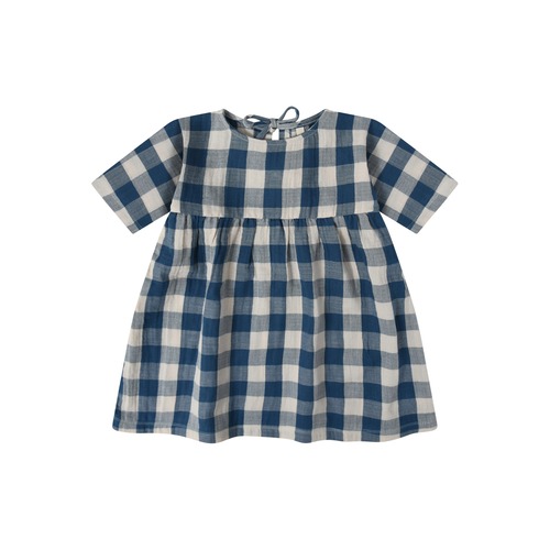 organic zoo / Pottery Blue Gingham  Bella Dress / 1-2y・2-3y・3-4y