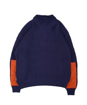 【#Re:room】NYRON PATCH HALF ZIP BIG KNIT［REK128］