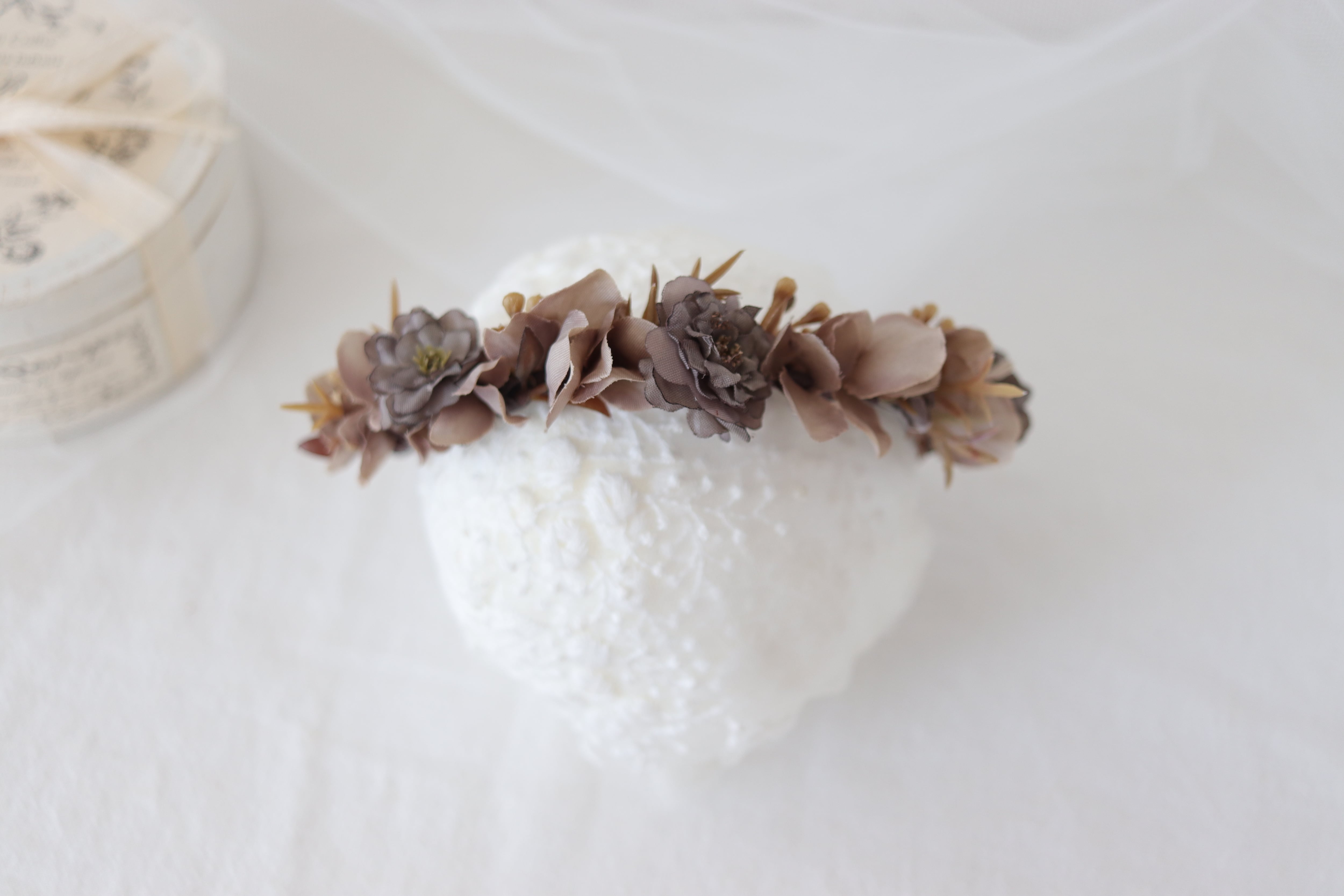 baby&kids くすみカラーの花冠 花かんむり for baby＆kids Angel White