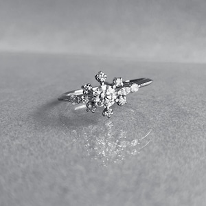 Diamond Bouquet Ring with 3EX H&C Diamond