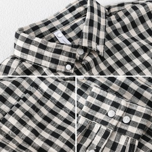 【M-3XL】Fine Check Long Sleeve Shirt / ファイン チェック 長袖 シャツ