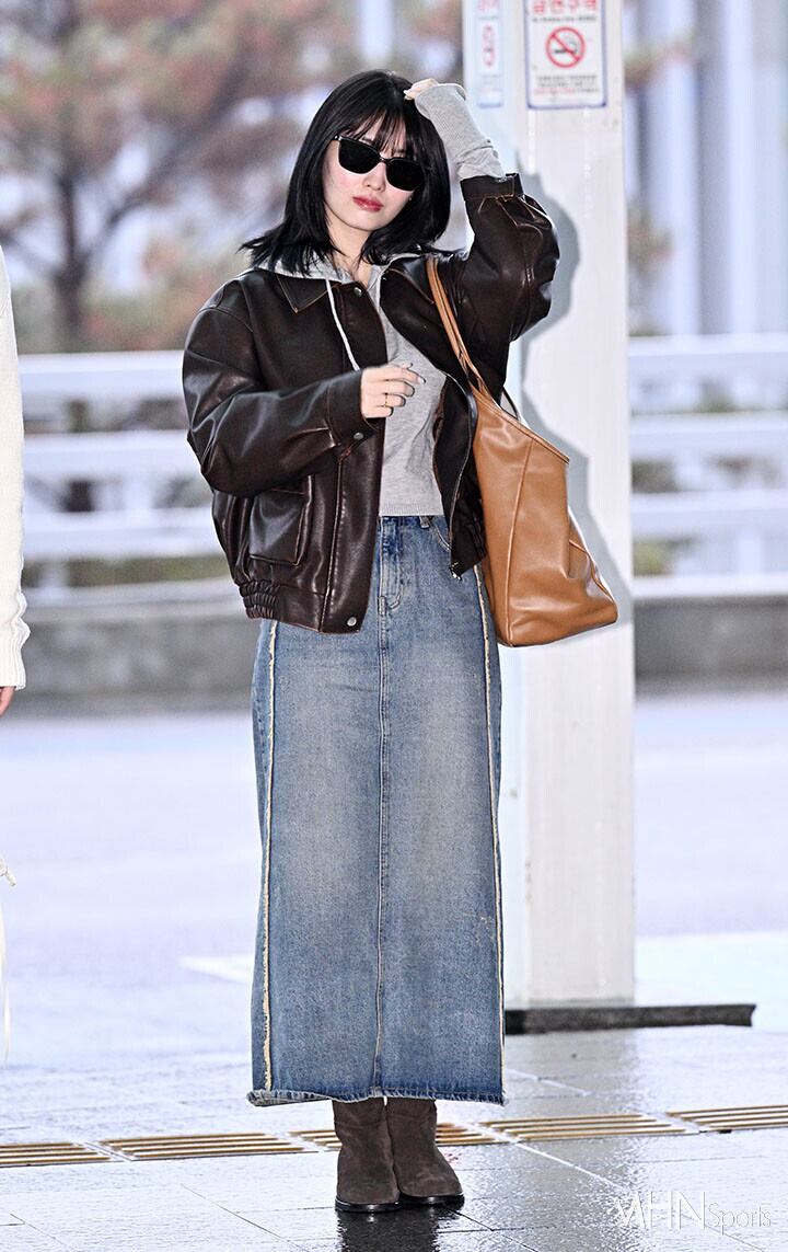 ☆TWICE モモ 着用！！【WOOALONG】Tin denim maxi skirt - INDIGO