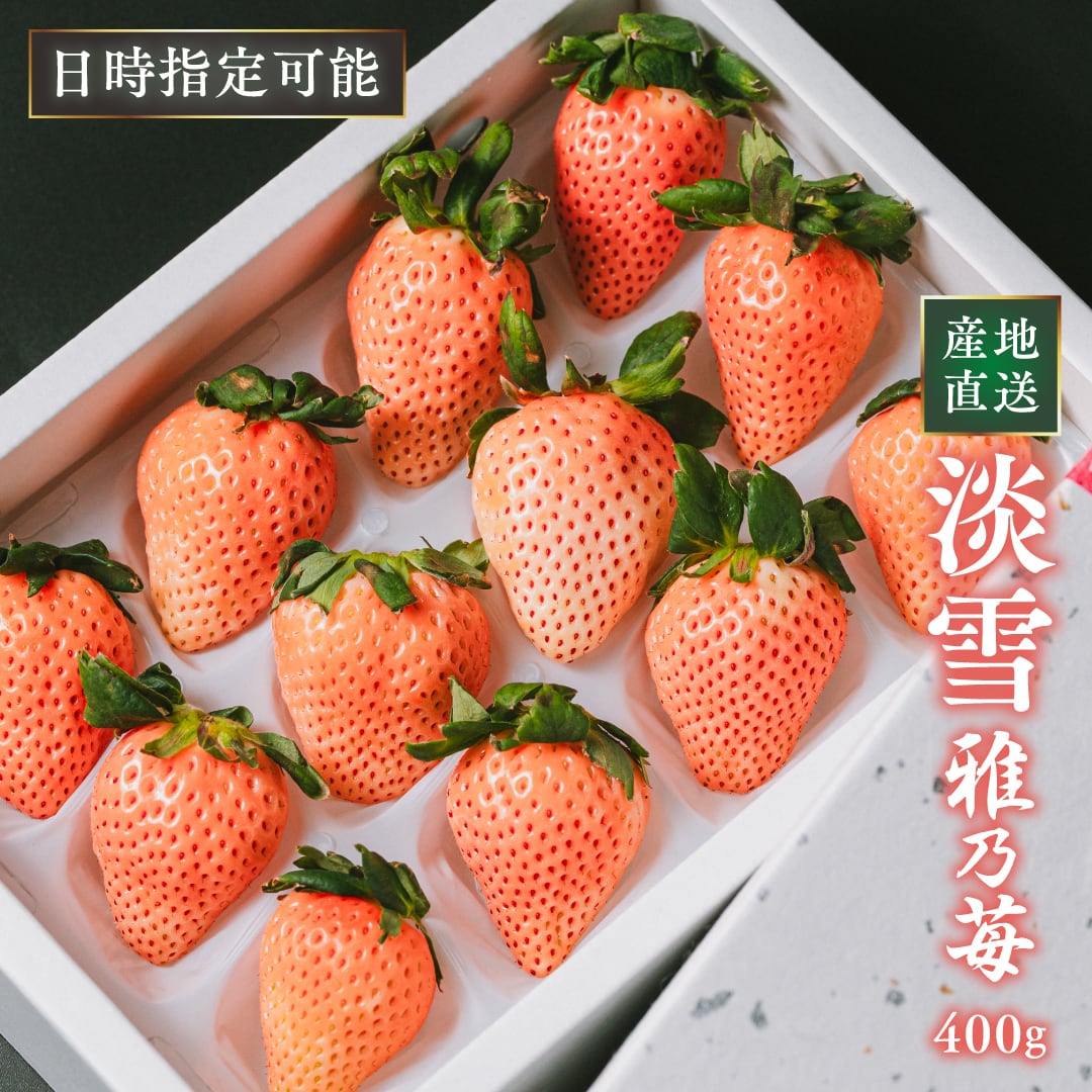 お歳暮/冬ギフト】雅乃苺 淡雪 400g 熊本県産 高級 白いちご 希少な淡