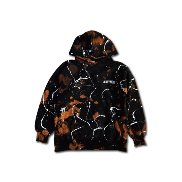 Tiedye Splatter Hoodie （brown×Black）