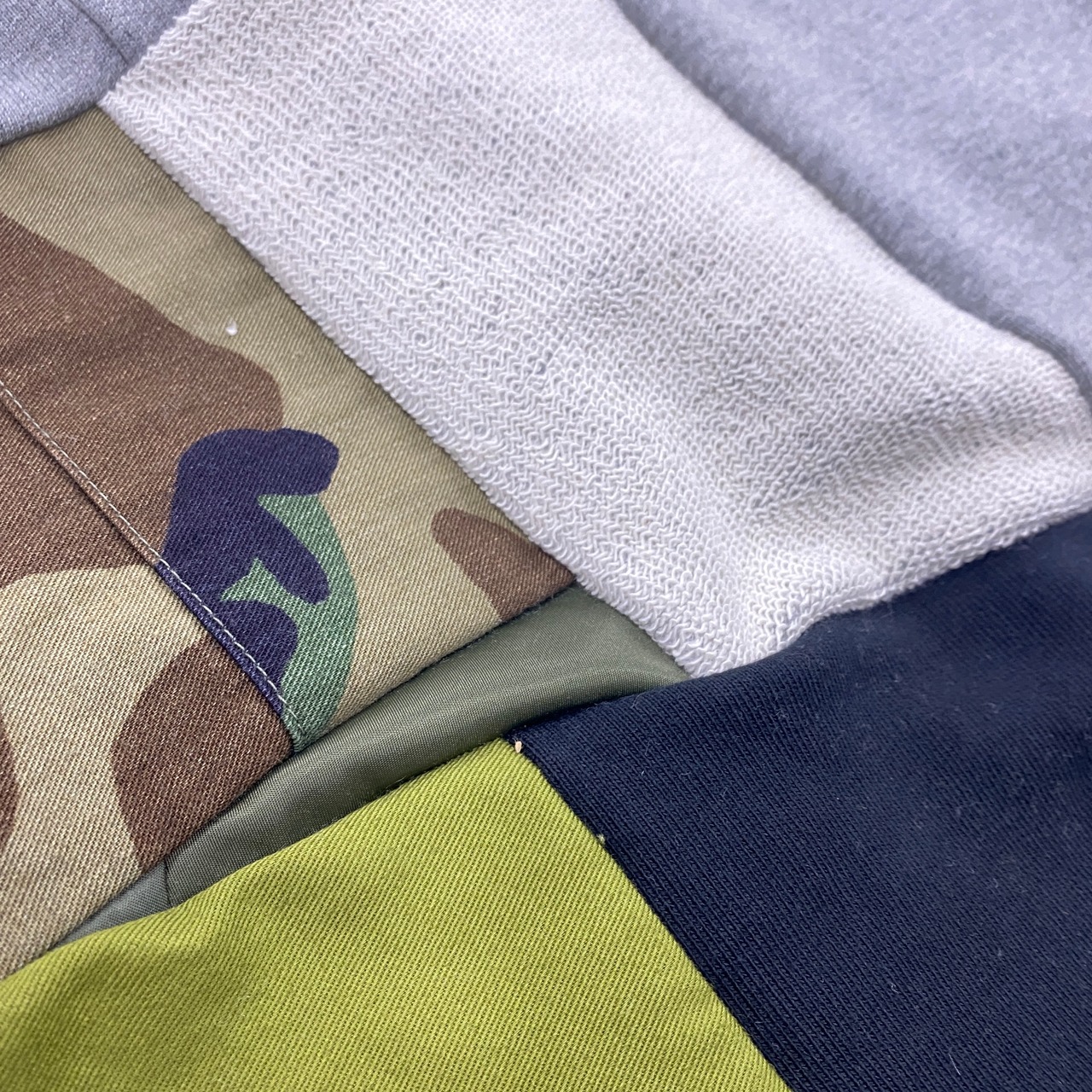 【hoodie23】 Remake Hoodie black × Gray military