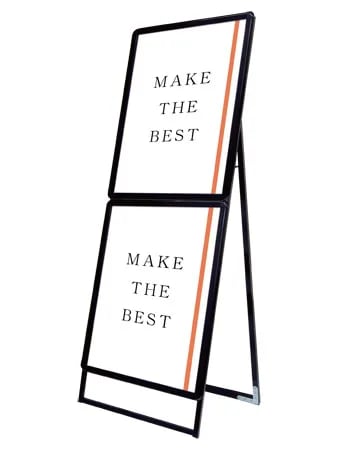 ポスターグリップスタンド看板コンビ(屋外用) A1A1片面ブラック