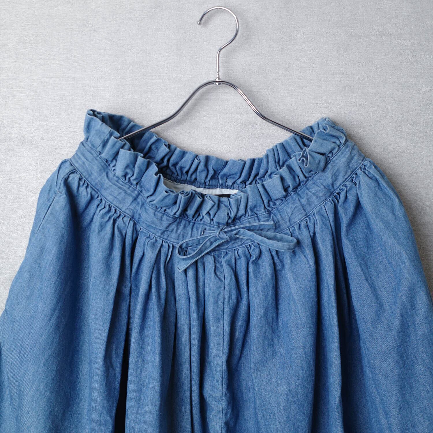 [NEW] MINEDNIM	DENIM MIDI FLARE SKIRT 1804-2001-85-011