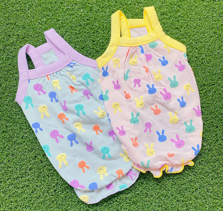 【SALE】ウサギタンクトップ S ~ XL 2color / 犬服 春夏 新作 ドッグウェア 可愛い 犬の服 袖なし ノースリーブ ペット洋服