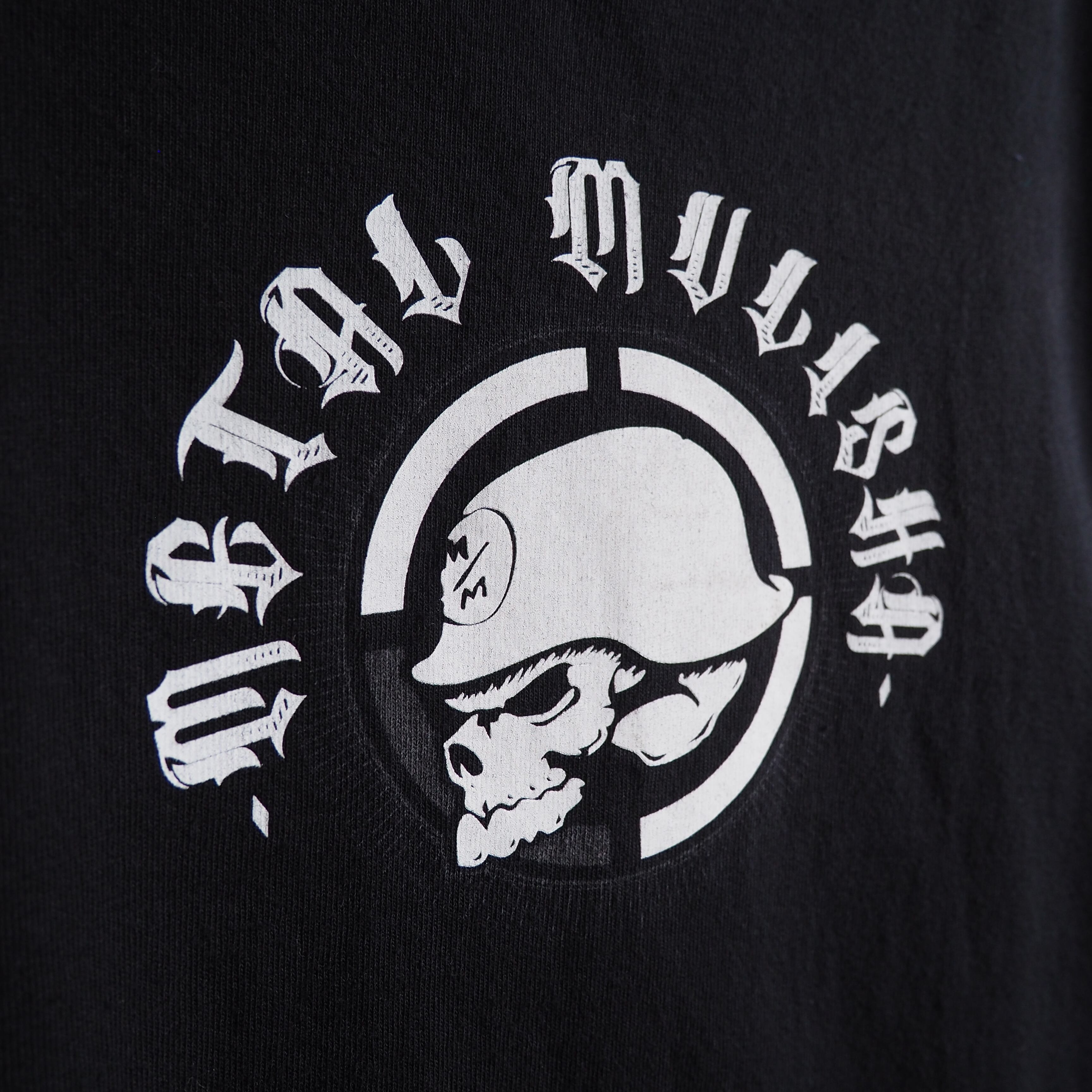 Bone prayer human graphic printed Black loose S/S Tee