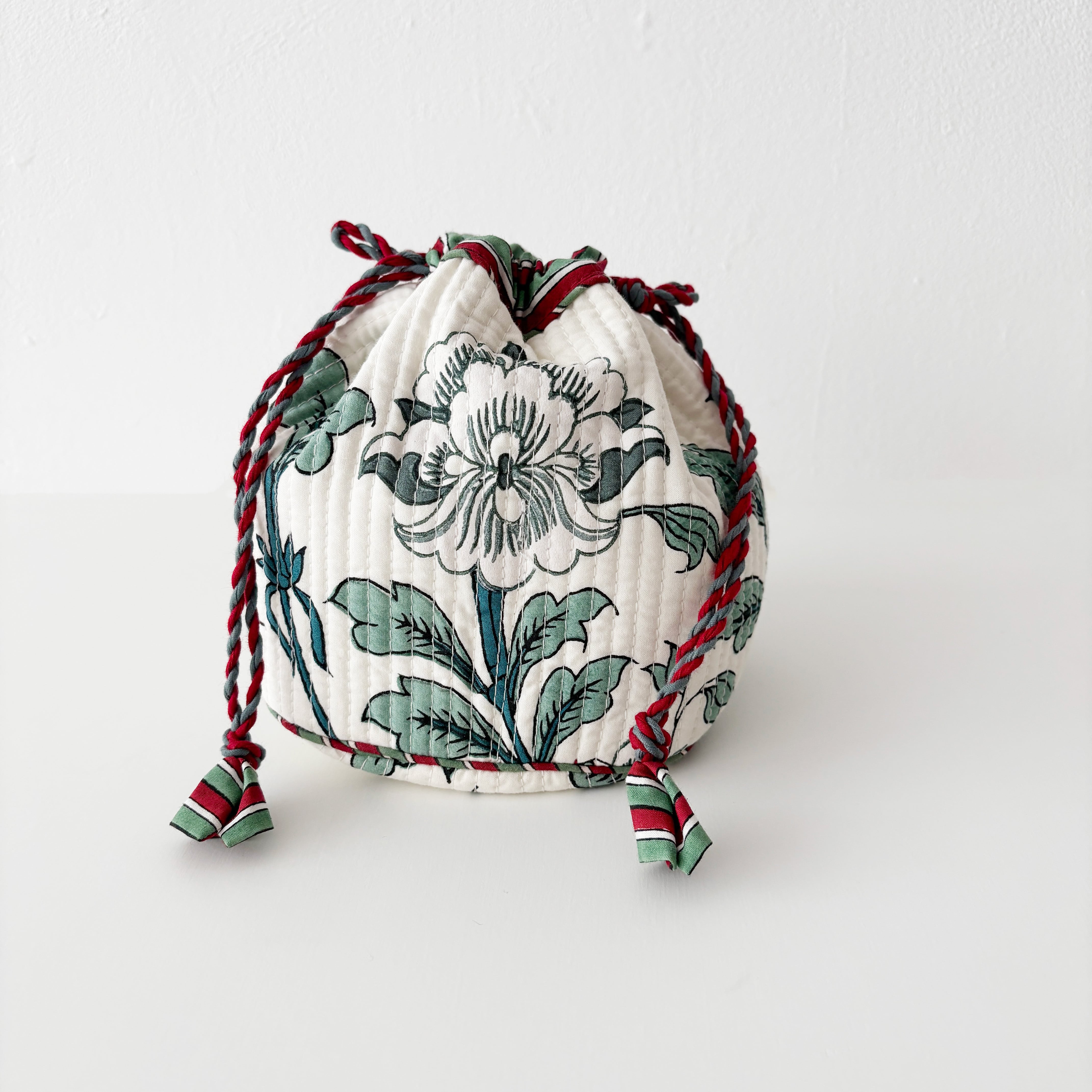 Brigitte Singh ブリジット・シン ブロックプリント コスメポーチ BAG & POUCH | TSOMORIRI