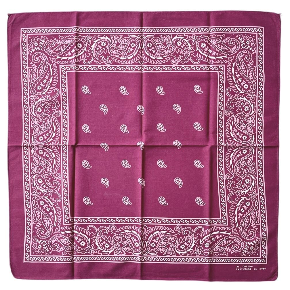 【BORO】70s初期 RN13960 Paris paisley ヴィンテージ バンダナ
