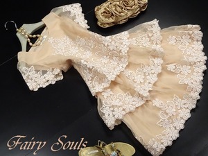 ★送料無料★シルク70％☆M☆繊細なデザインと刺繍が素敵ワンピ(OPN5351) 