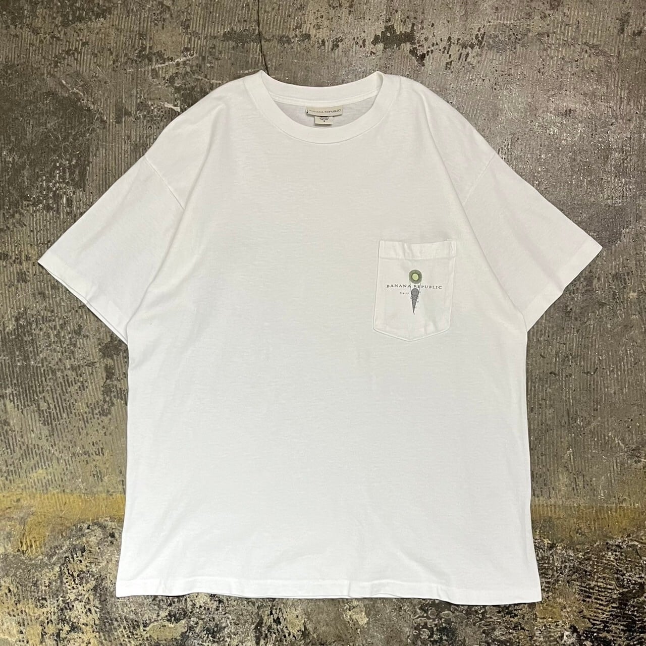 90s BANANA REPUBLIC Print Tee USA製