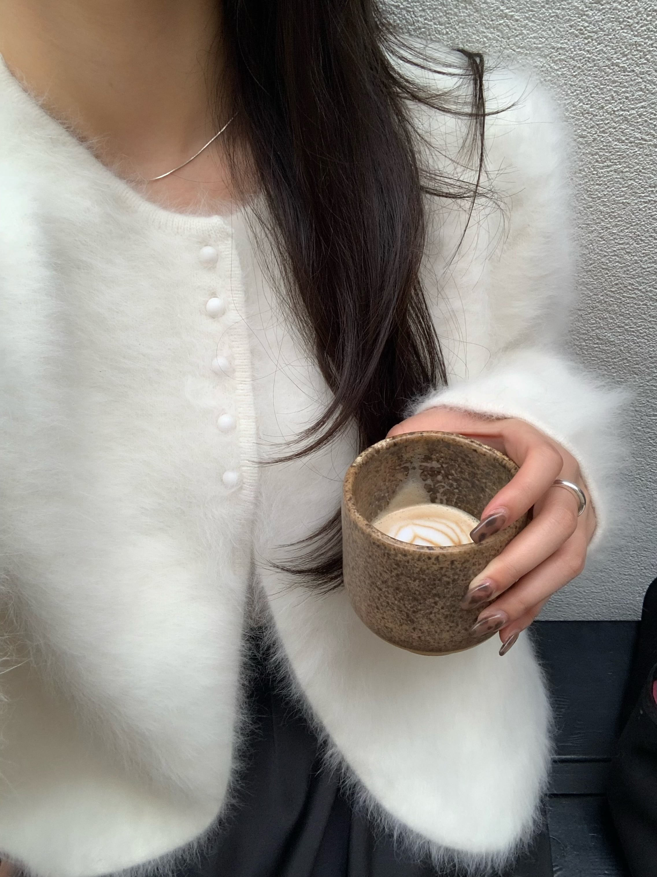 トップス #Hashtag angora half button cardigan Hashtag angora half button cardigan
