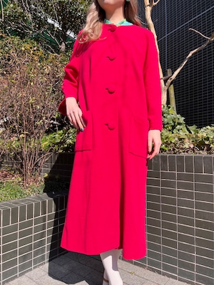 Vintage 60's pink collarless spring coat