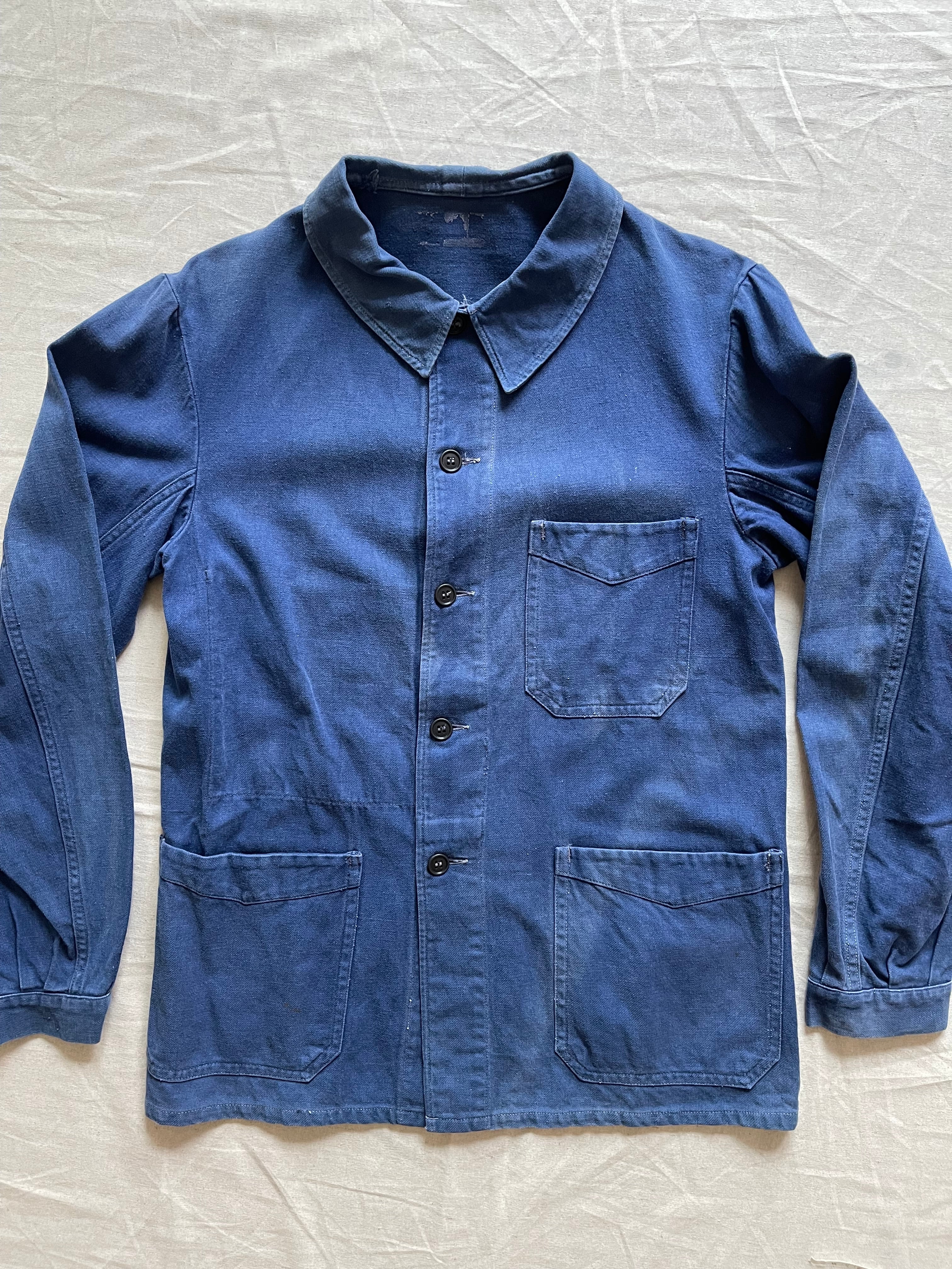 40's French vintage blue cotton work jacket | Le Coeur