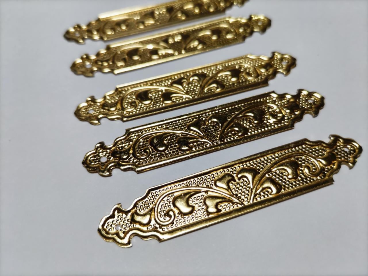☆特別！ （12枚）90mmx30mm【金鍍金】 神輿、祭り、山車、真鍮