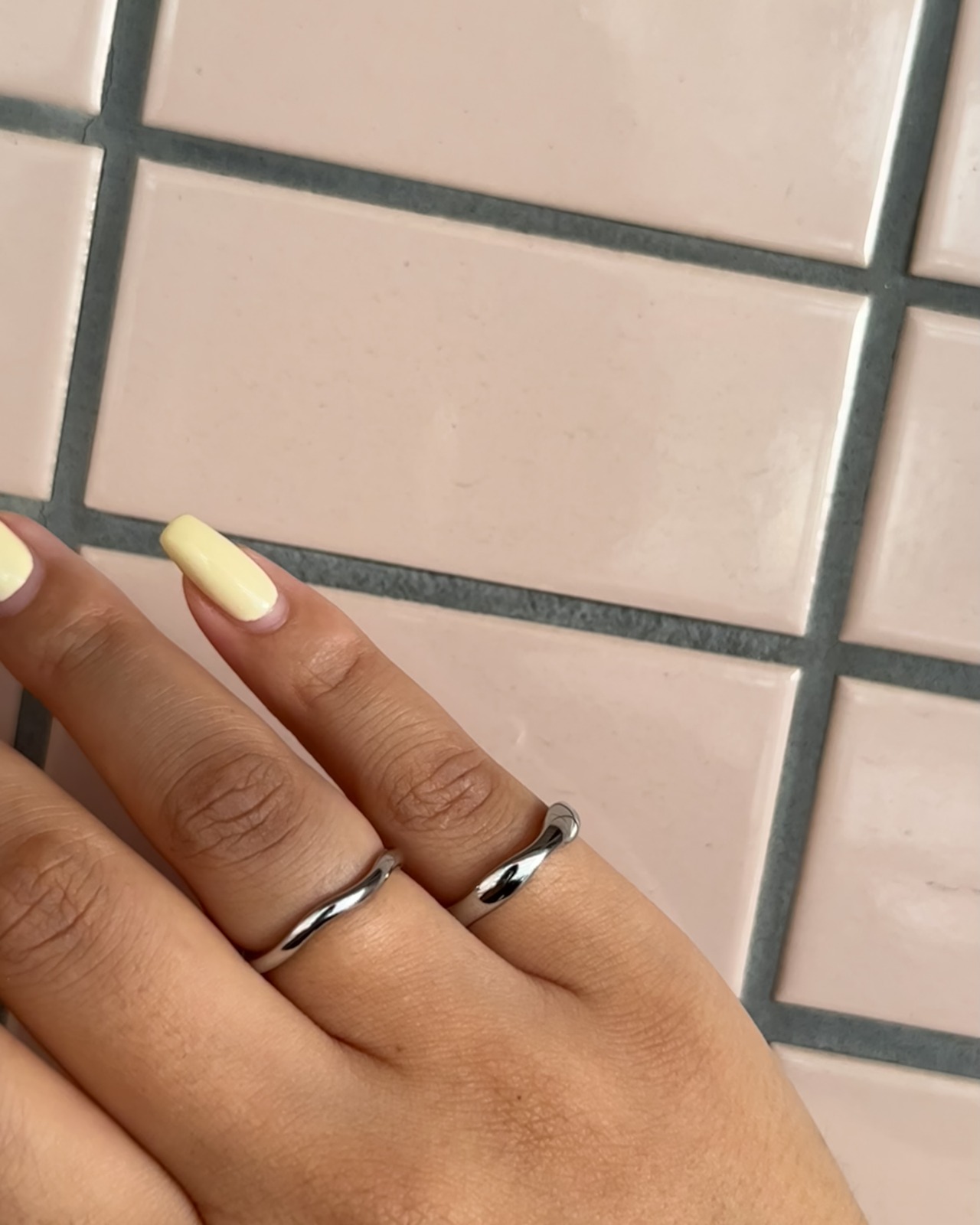 wavy stack ring S silver