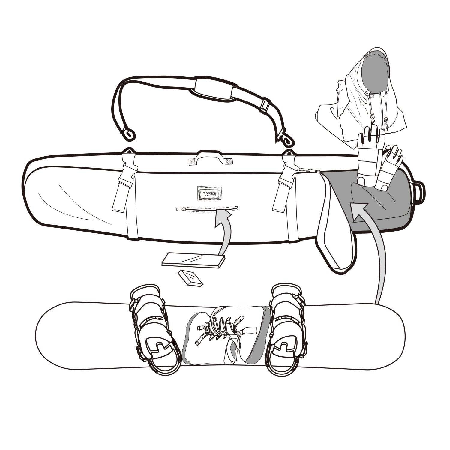 25-26 eb's エビス スノーボードケース ボードバッグ BOARD PACK