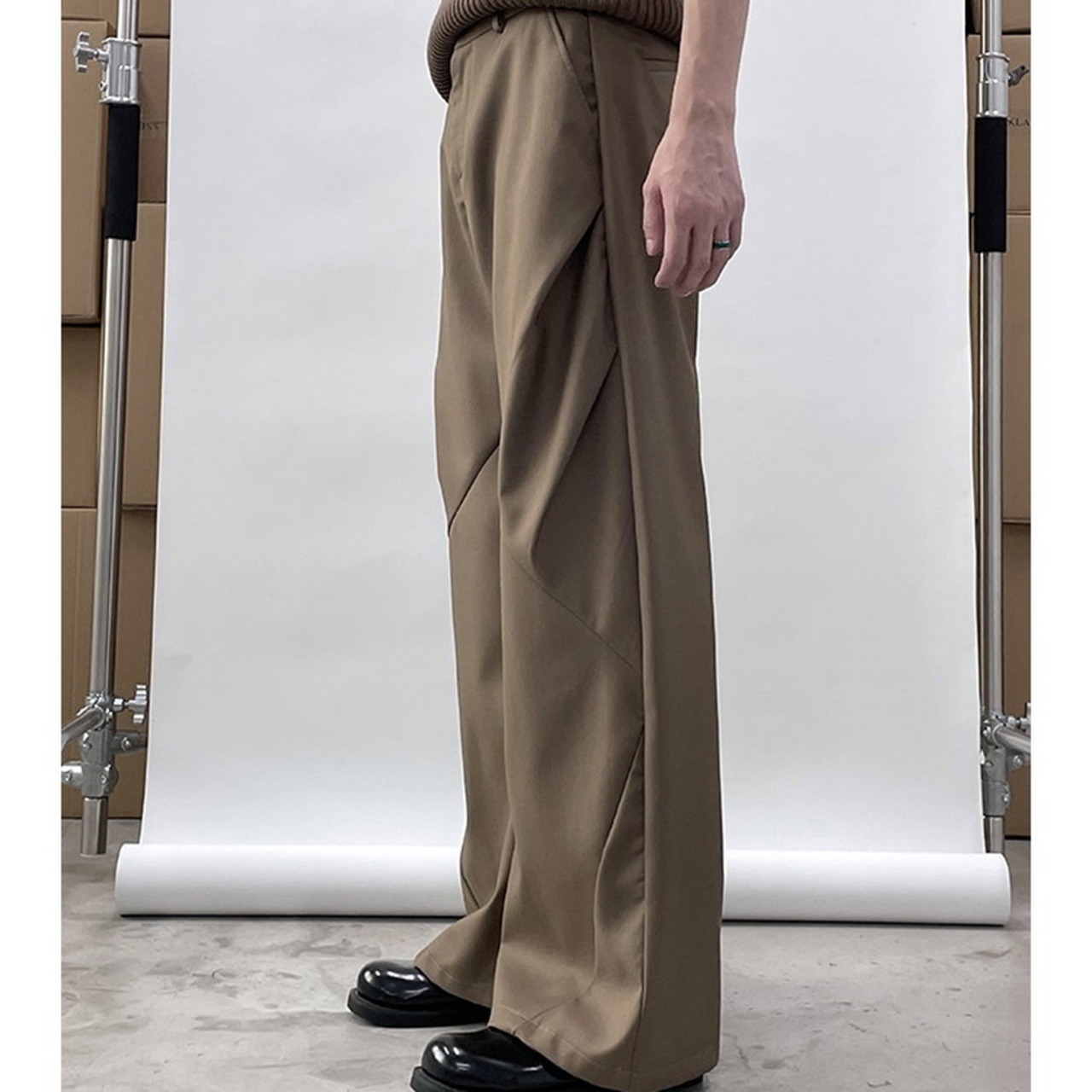 パネルルーズカジュアルスーツパンツ　928