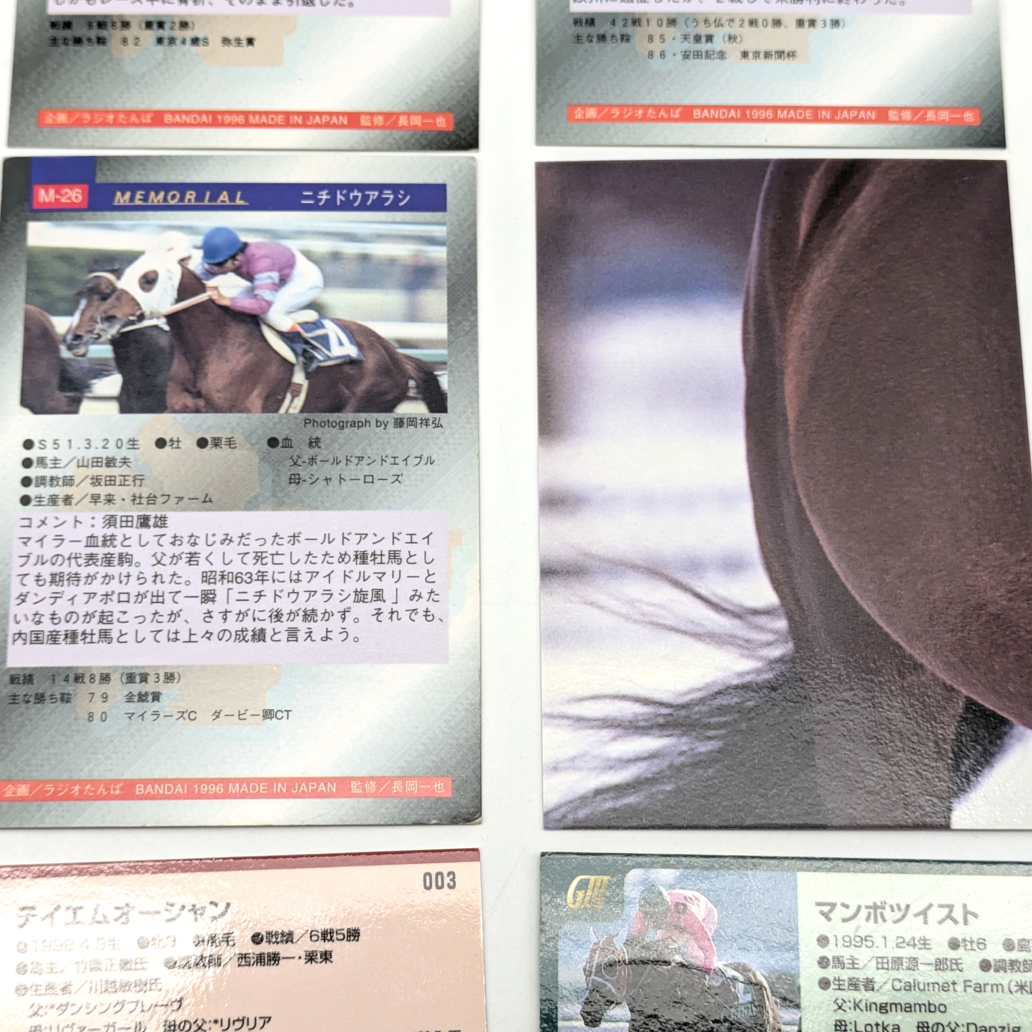 BANDAI(バンダイ)・サラブレッドカード・競馬カード・メモリアルカード