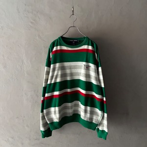 -POLO SPORT- 90's multi tone border sweatshirt