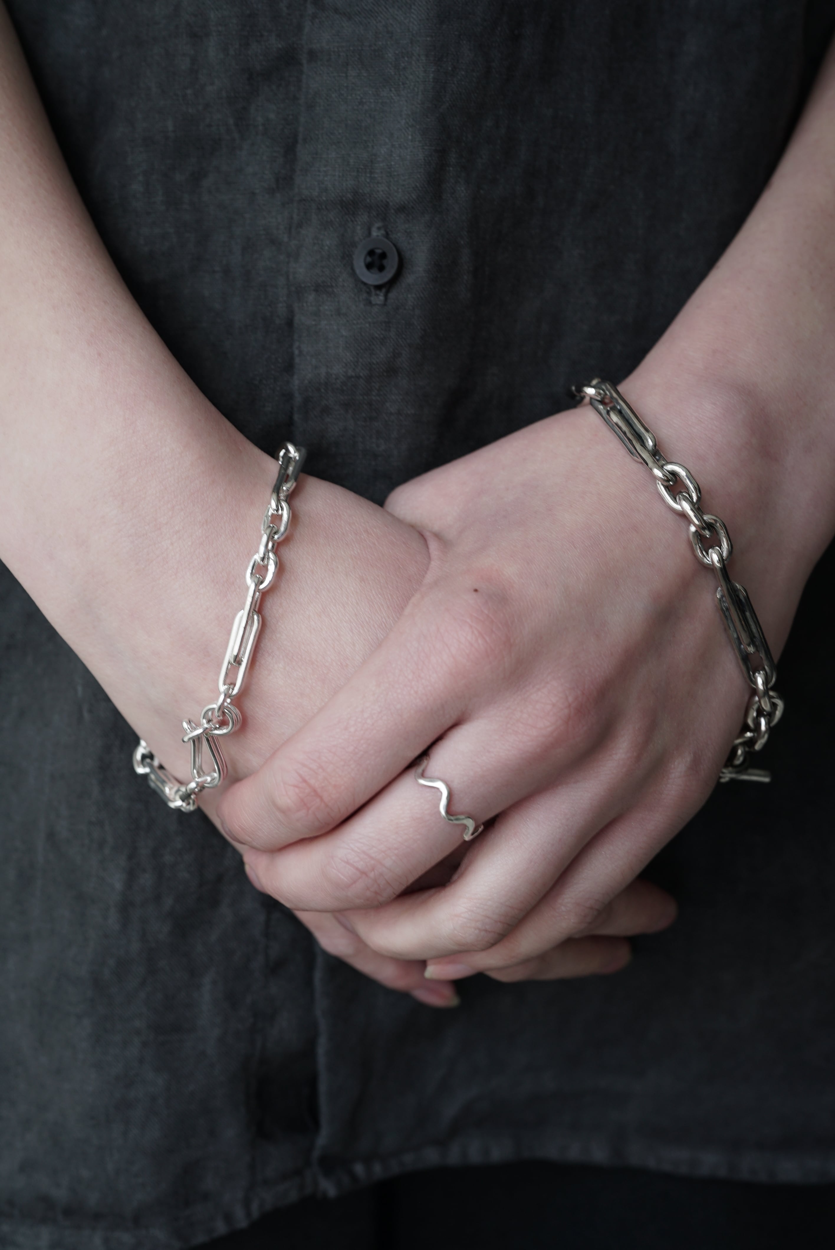 受注生産】Hand Made Silver / chain bracelet_thick | C O L I N A
