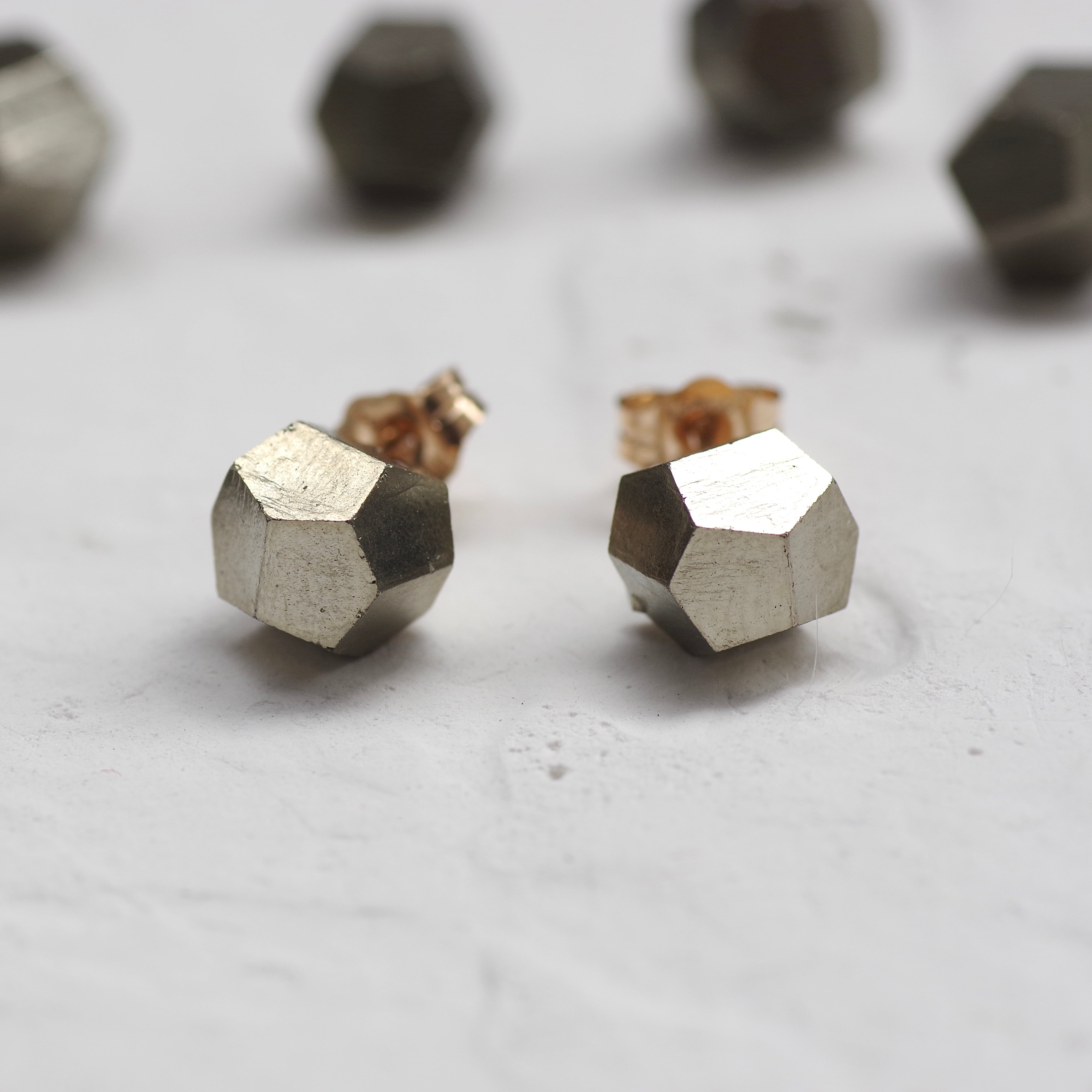 Kaya◆一点物✧パイライト×グレーイエローダイヤモンドピアス✧14kgf Kaya様専用◇一点物✧パイライト×グレーイエローダイヤモンドピアス