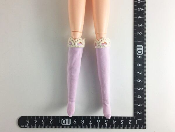 ドールアクセサリ 1/6 女性用 靴下 ストッキング ライトパープル STK 08850 - 画像1