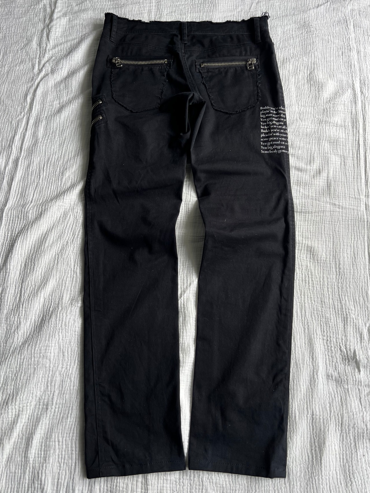 "GLADNEWS" Zip Gimmick Pants