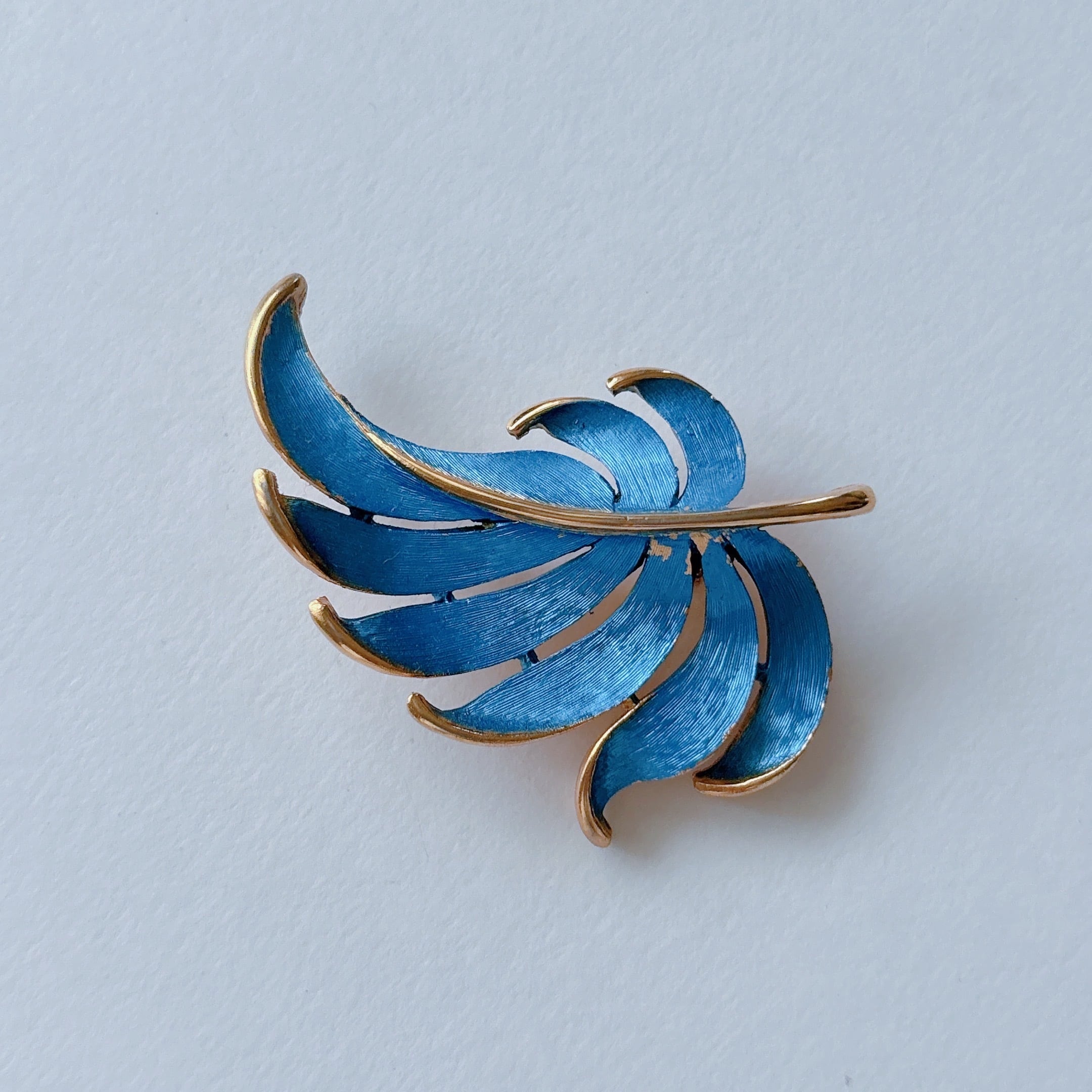 【50s.60s】TRIFARI トリファリ　ヴィンテージ　ブローチ TRIFARI Vintage 50s - 60s silver tone leaves brooch ヴィンテージ