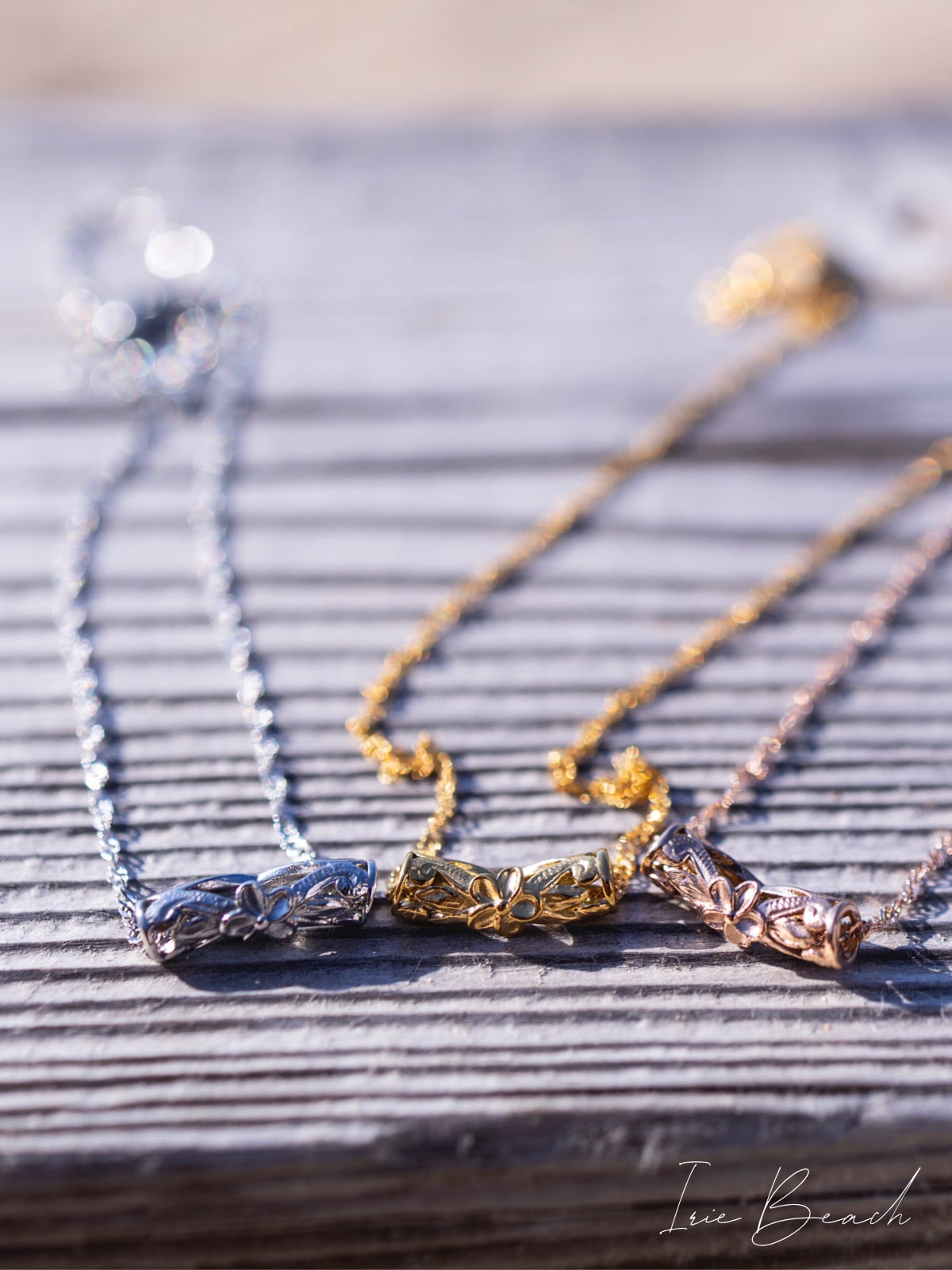 Plumeria tube necklace