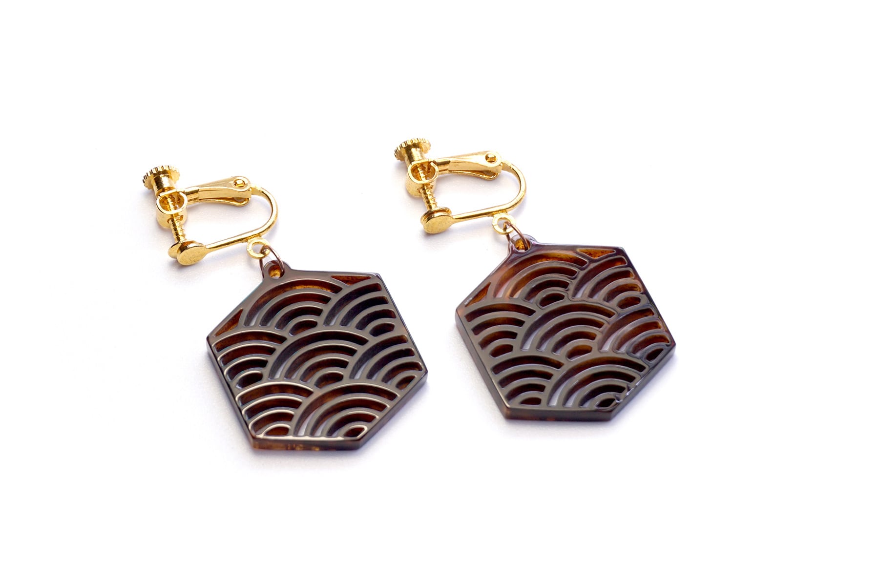 【1198】人魚と波模様の小さめピアス／イヤリング 1198】人魚と波模様の小さめピアス／イヤリング