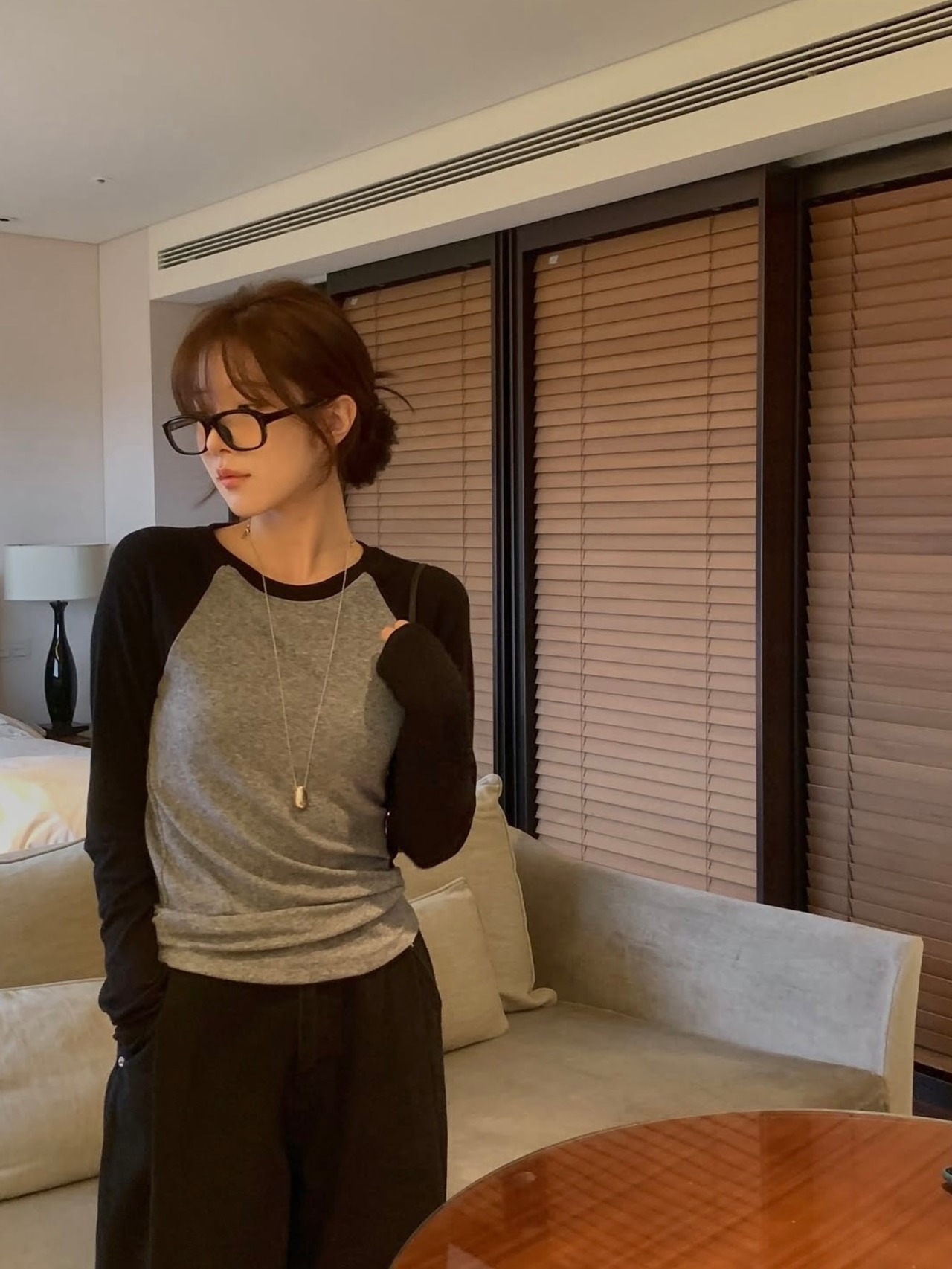 (予約) miel / Raglan t-shirt 4color