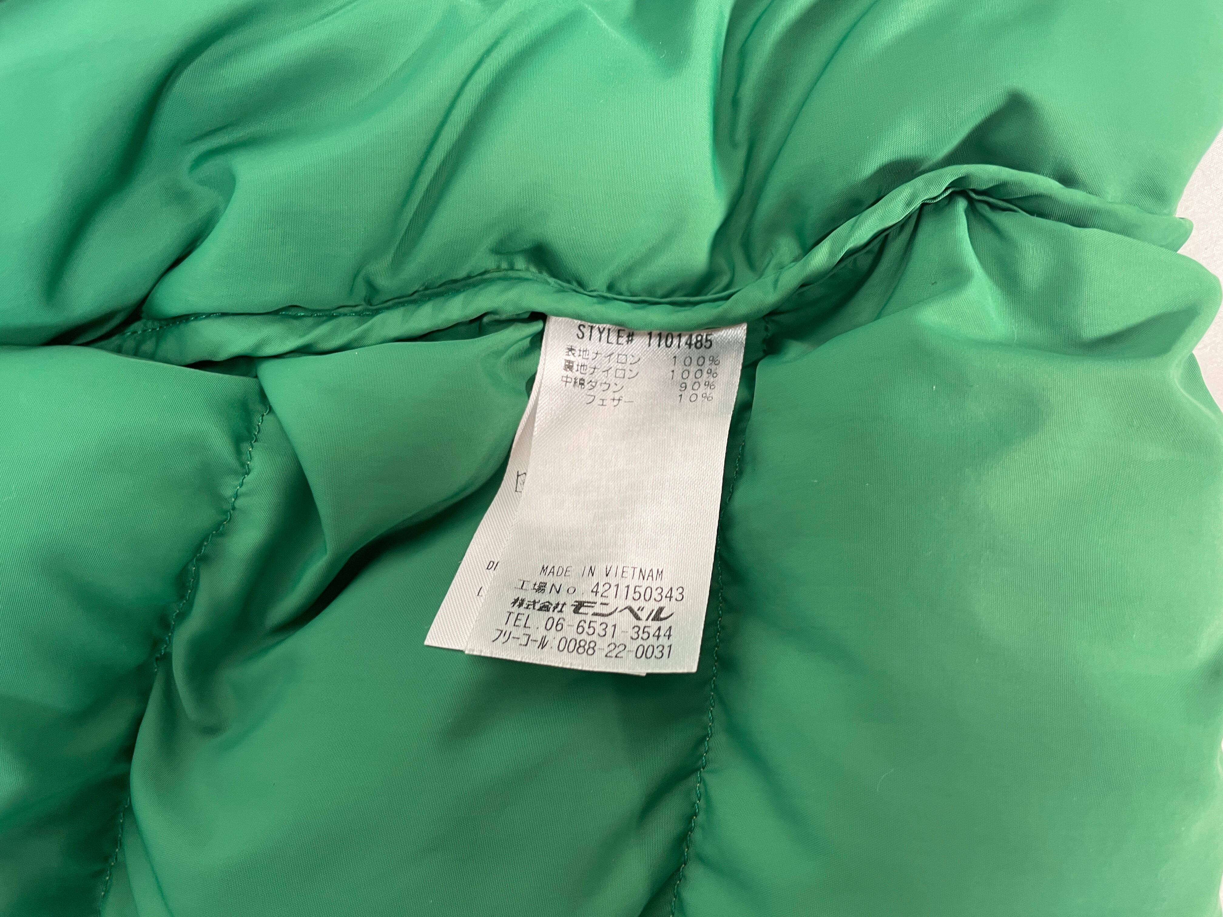 美品✨モンベル mont-bell ダウンパーカー　キッズ 160cm 緑 B-0478 160サイズ 【mont bell / モンベル】 ネージュダウンパーカ
